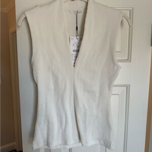Zara Sleeveless White Ribbed Top (Puchased in Madrid)